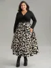 Leopard Patchwork Pocket Twist Front Dress sold by Bloomchic