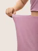 Plain Textured Elastic Waist Sleep Bottoms sold by Bloomchic