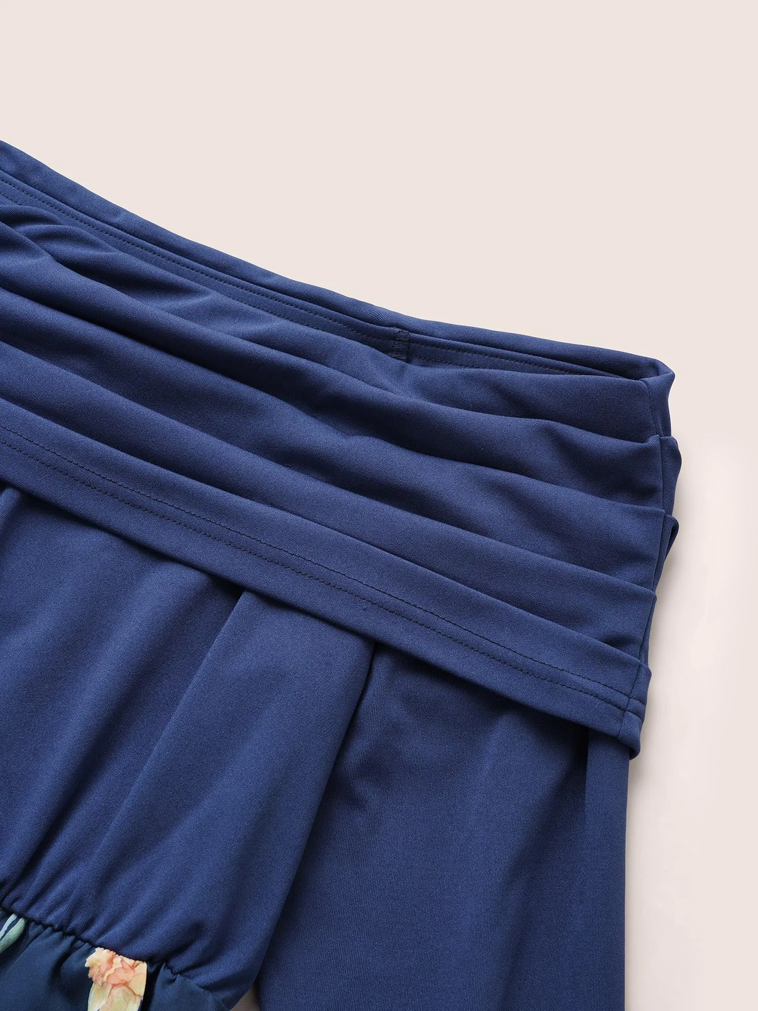 Off Shoulder Floral Patchwork Ruched Belted Jumpsuit sold by Bloomchic product image thumbnail 5