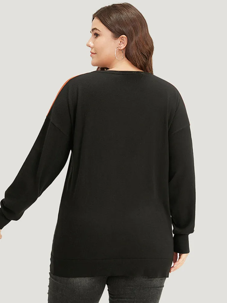 Halloween Supersoft Essentials Two Tone Bat Print Pullover sold by Bloomchic product image thumbnail 2