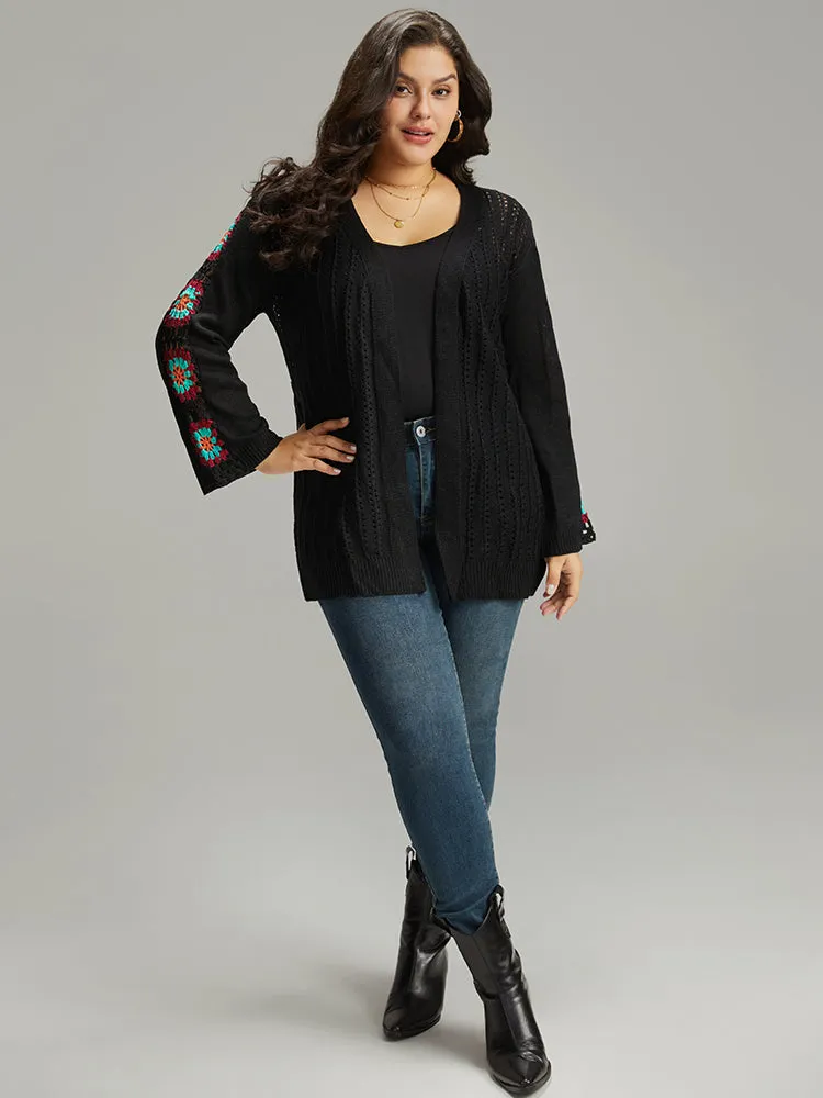 Plain Hollow Out Patchwork Cardigan sold by Bloomchic product image thumbnail 5