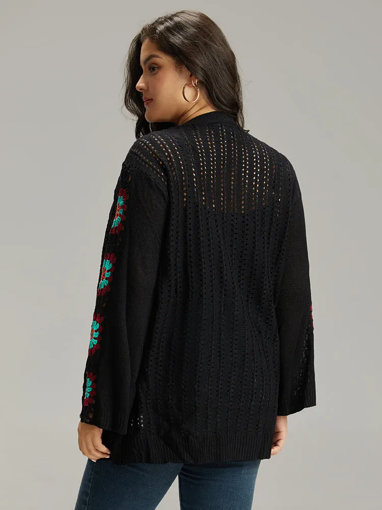 Plain Hollow Out Patchwork Cardigan sold by Bloomchic product image thumbnail 2