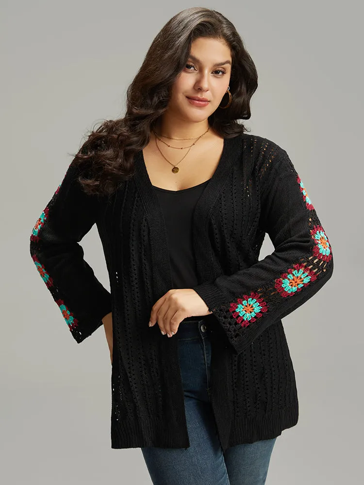 Plain Hollow Out Patchwork Cardigan sold by Bloomchic product image thumbnail 3