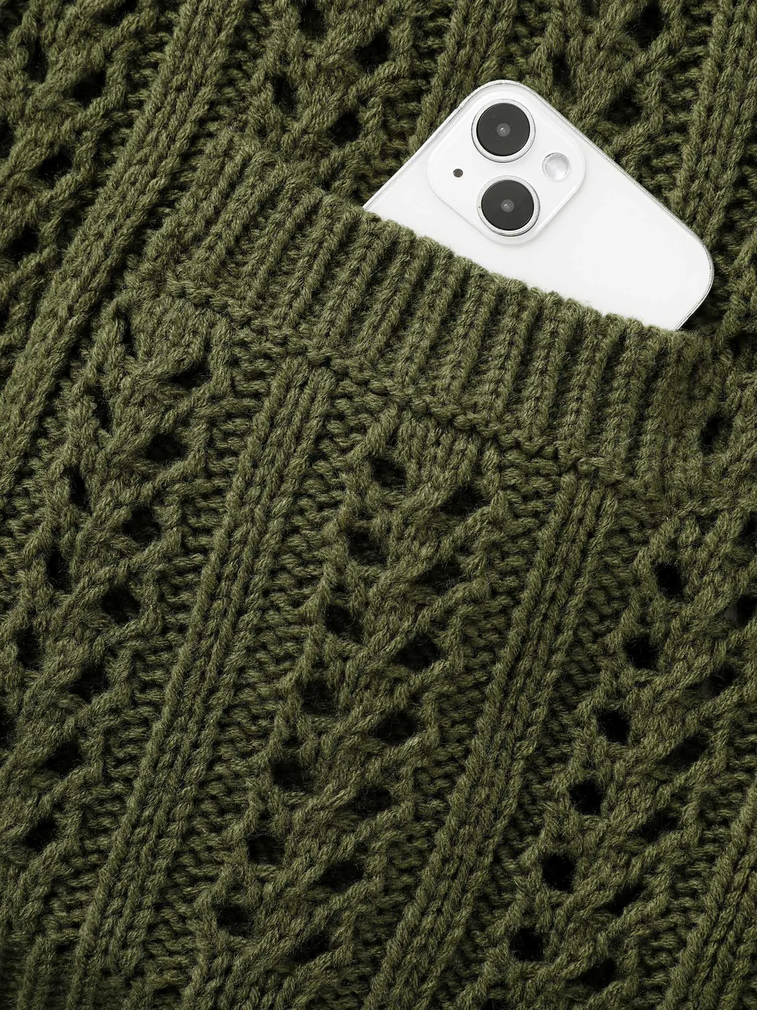 Solid Cable Knit Raglan Sleeve Cardigan sold by Bloomchic product image thumbnail 5