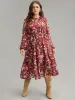 Floral Print Belted Patchwork Gathered Dress sold by Bloomchic