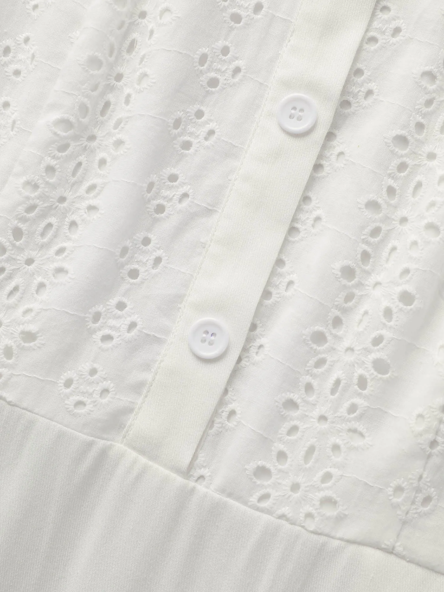 Shirt Collar Broderie Anglaise Midi Dress sold by Bloomchic product image thumbnail 5