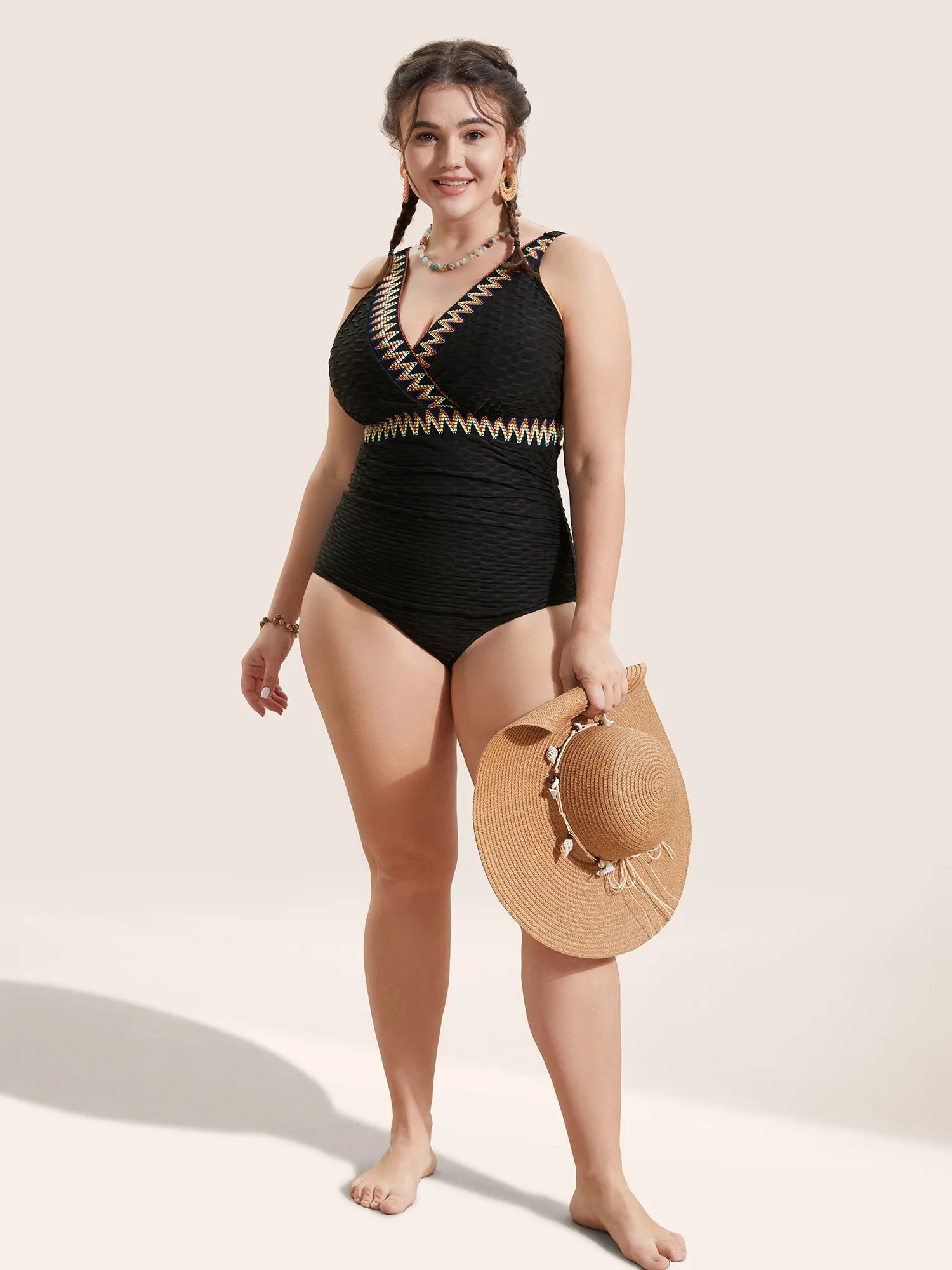 Contrast Webbing Wrap One Piece Swimsuit sold by Bloomchic product image thumbnail 3