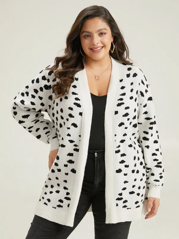 Supersoft Essentials Dot Print Open Front Cardigan sold by Bloomchic