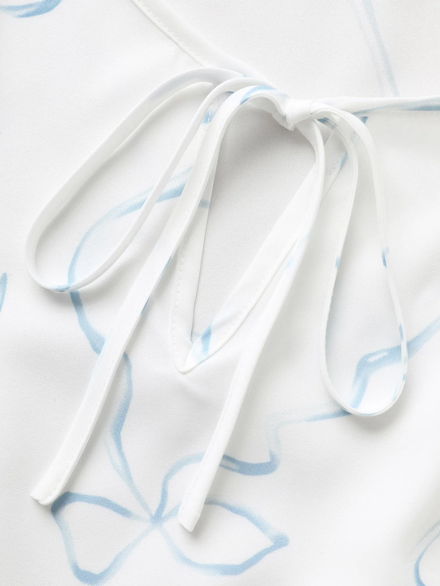 Bowknot Print Tie Knot Lantern Sleeve Midi Dress sold by Bloomchic product image thumbnail 5