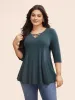 Supersoft Essentials Cross Straps Pleated T-shirt sold by Bloomchic