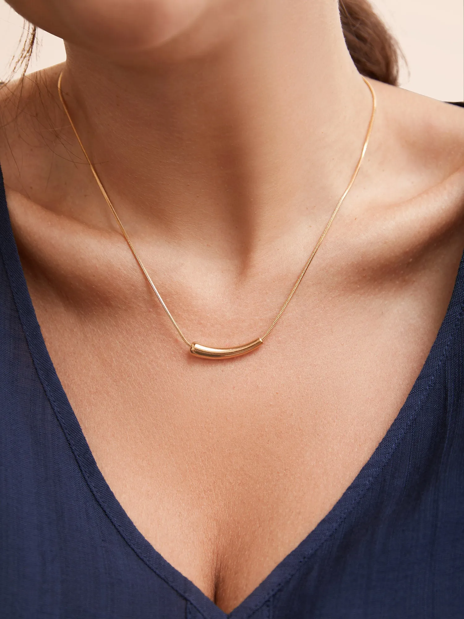 Adjustable Gold Arc Necklace sold by Bloomchic