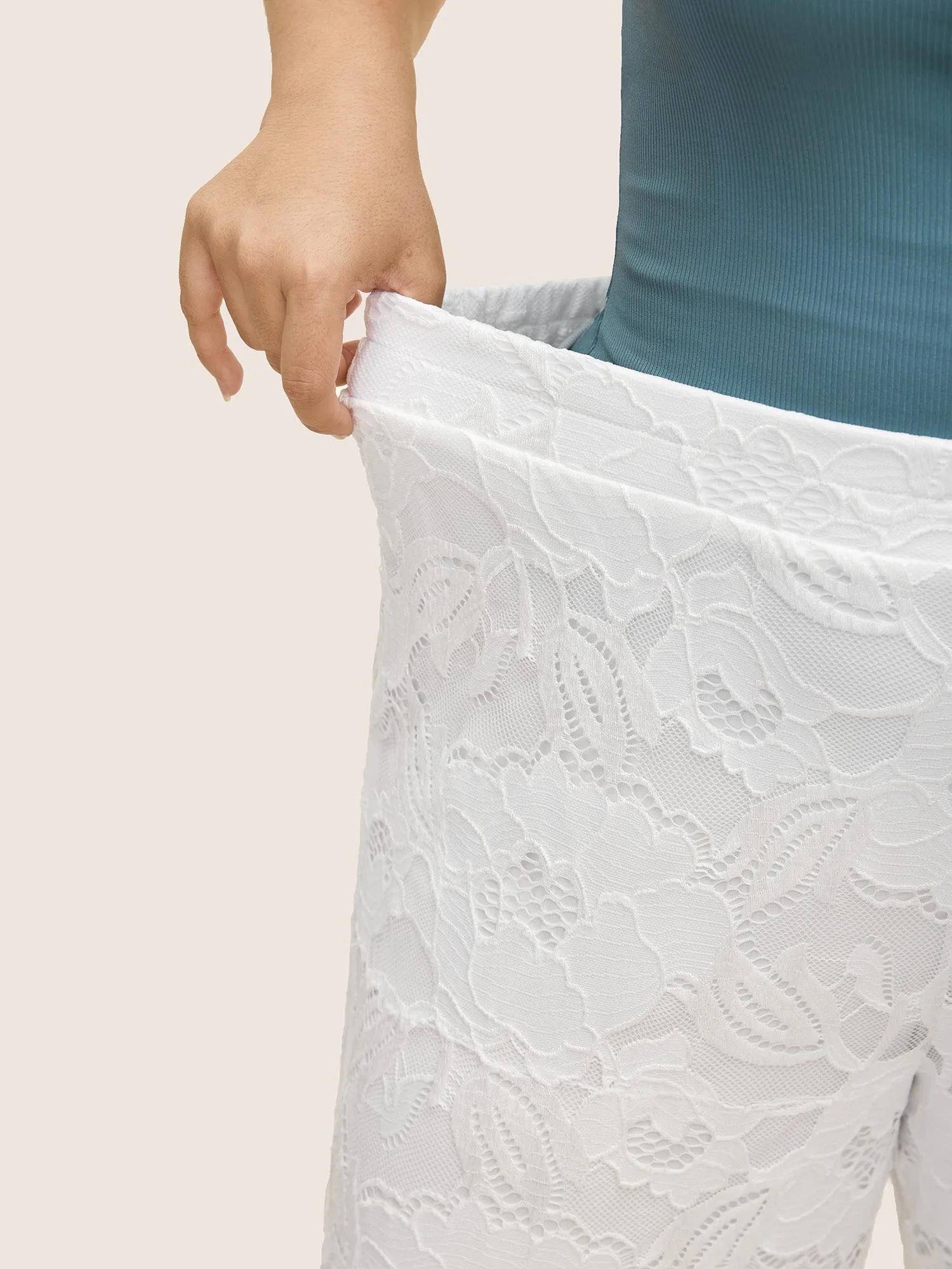 Crochet Lace Mesh Wide Leg Pants sold by Bloomchic product image thumbnail 4