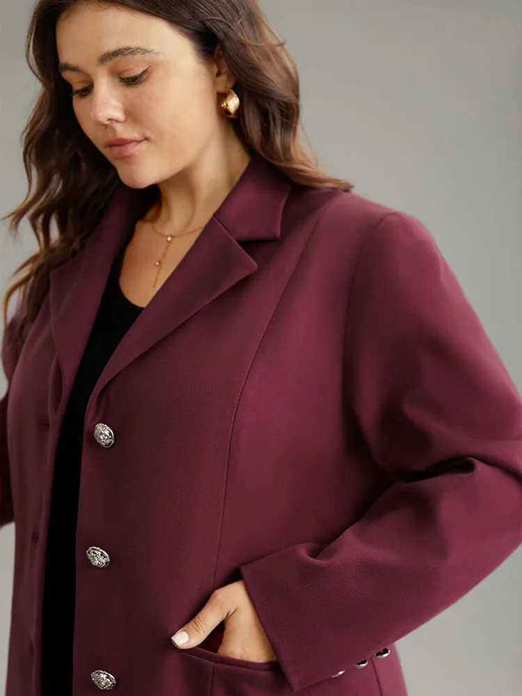 Solid Button Fly Pocket Suit Collar Blazer sold by Bloomchic product image thumbnail 5