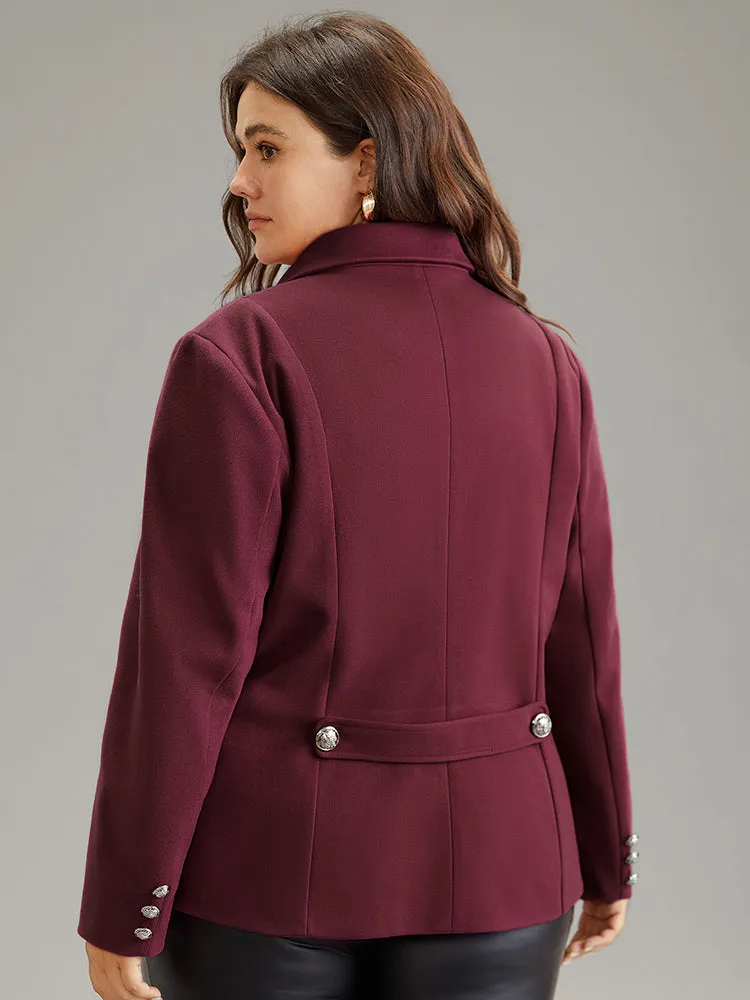 Solid Button Fly Pocket Suit Collar Blazer sold by Bloomchic product image thumbnail 2