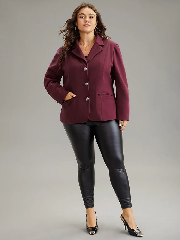 Solid Button Fly Pocket Suit Collar Blazer sold by Bloomchic product image thumbnail 4