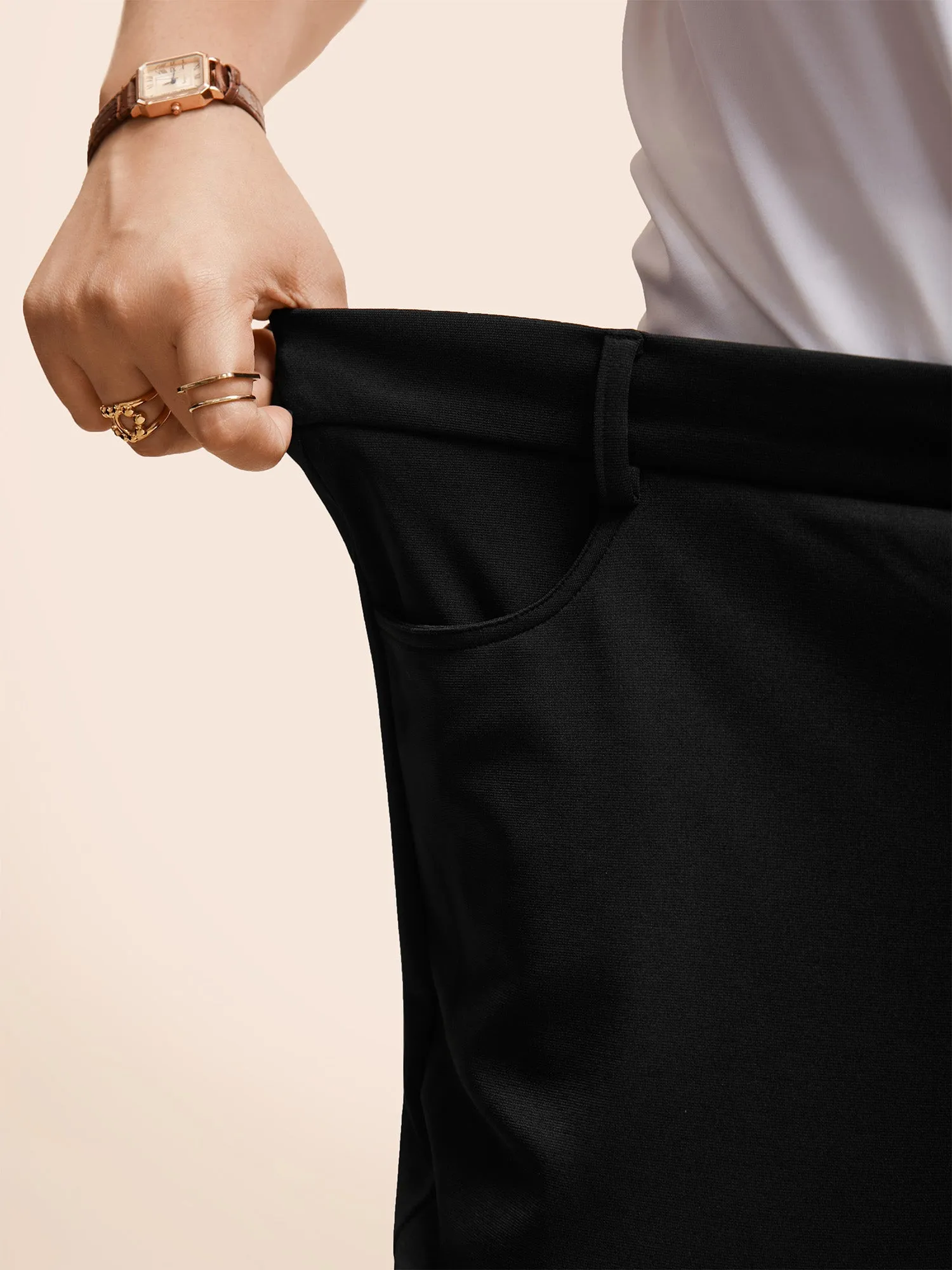 Stretchy-Fit Pocket Elastic Waist Pants sold by Bloomchic product image thumbnail 5