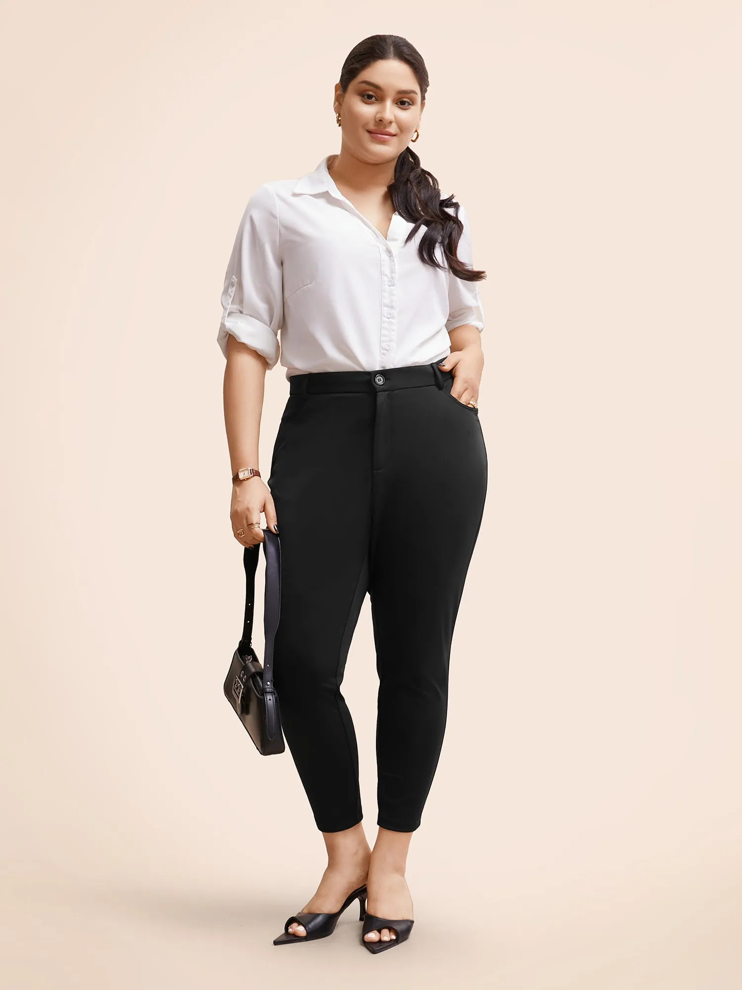 Stretchy-Fit Pocket Elastic Waist Pants sold by Bloomchic product image thumbnail 2