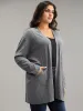 Supersoft Essentials Solid Loose Patched Pocket Cardigan sold by Bloomchic