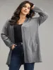Supersoft Essentials Solid Loose Patched Pocket Cardigan sold by Bloomchic
