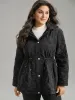 Plain Button Up Drawstring Hooded Coat sold by Bloomchic