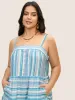 Striped Button Detail Ruffle Layered Hem Dress sold by Bloomchic