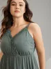 Guipure Lace Gathered Elastic Waist Cami Sleep Dress sold by Bloomchic