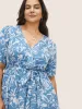 Silhouette Floral Print Pocket Wrap Belted Dress sold by Bloomchic