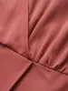 Anti-Wrinkle Solid Shirt Collar Wrap Hem Dress sold by Bloomchic