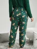 Christmas Elk Pocket Elastic Waist Sleep Bottoms sold by Bloomchic