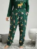 Christmas Elk Pocket Elastic Waist Sleep Bottoms sold by Bloomchic