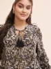 Chiffon Paisley Tassels Tie Knot Blouse sold by Bloomchic