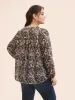 Chiffon Paisley Tassels Tie Knot Blouse sold by Bloomchic