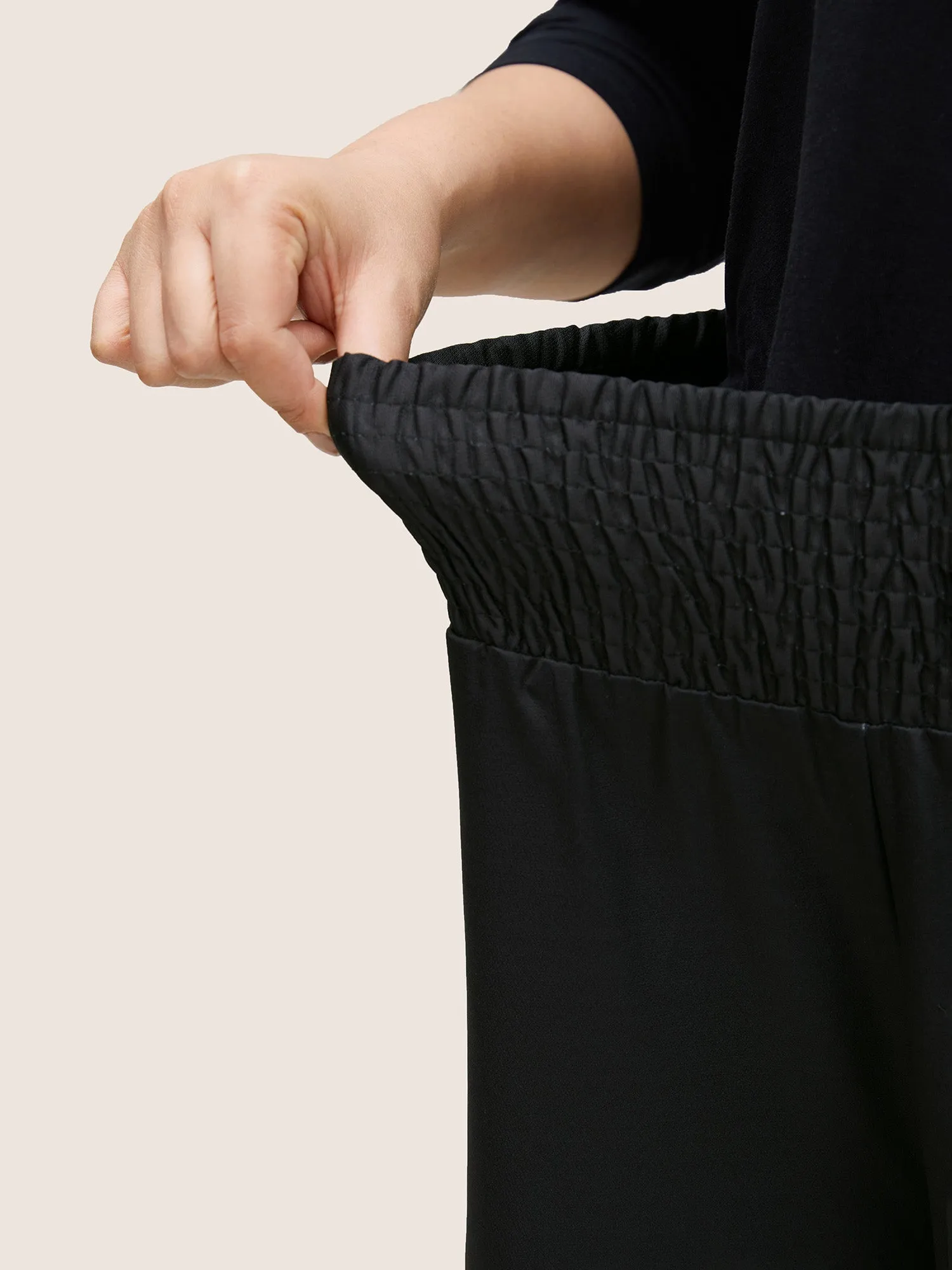 Ombre Leopard Shirred Elastic Waist Pants sold by Bloomchic product image thumbnail 4