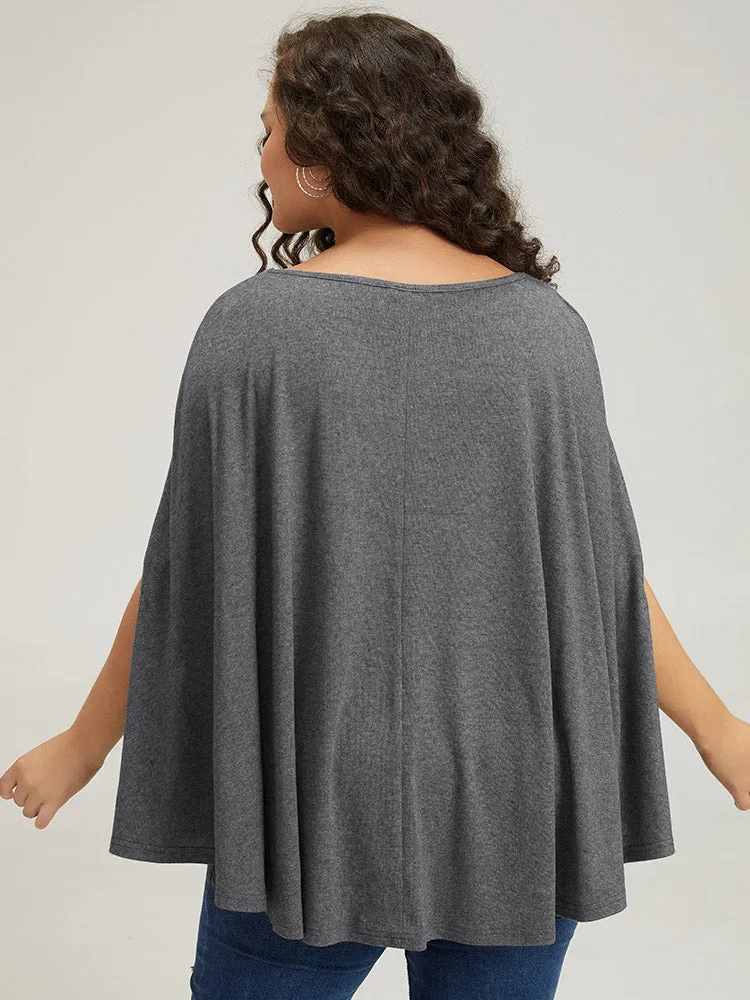 Solid Dolman Sleeve Crew Neck T-shirt sold by Bloomchic product image thumbnail 2