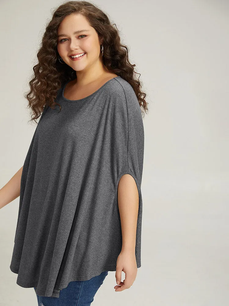 Solid Dolman Sleeve Crew Neck T-shirt sold by Bloomchic product image thumbnail 3