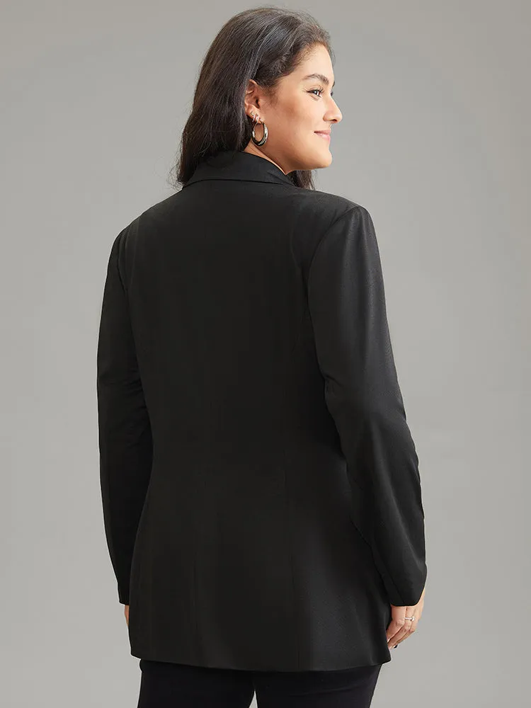 Plain Suit Collar Pocket Button Up Blazer sold by Bloomchic product image thumbnail 4