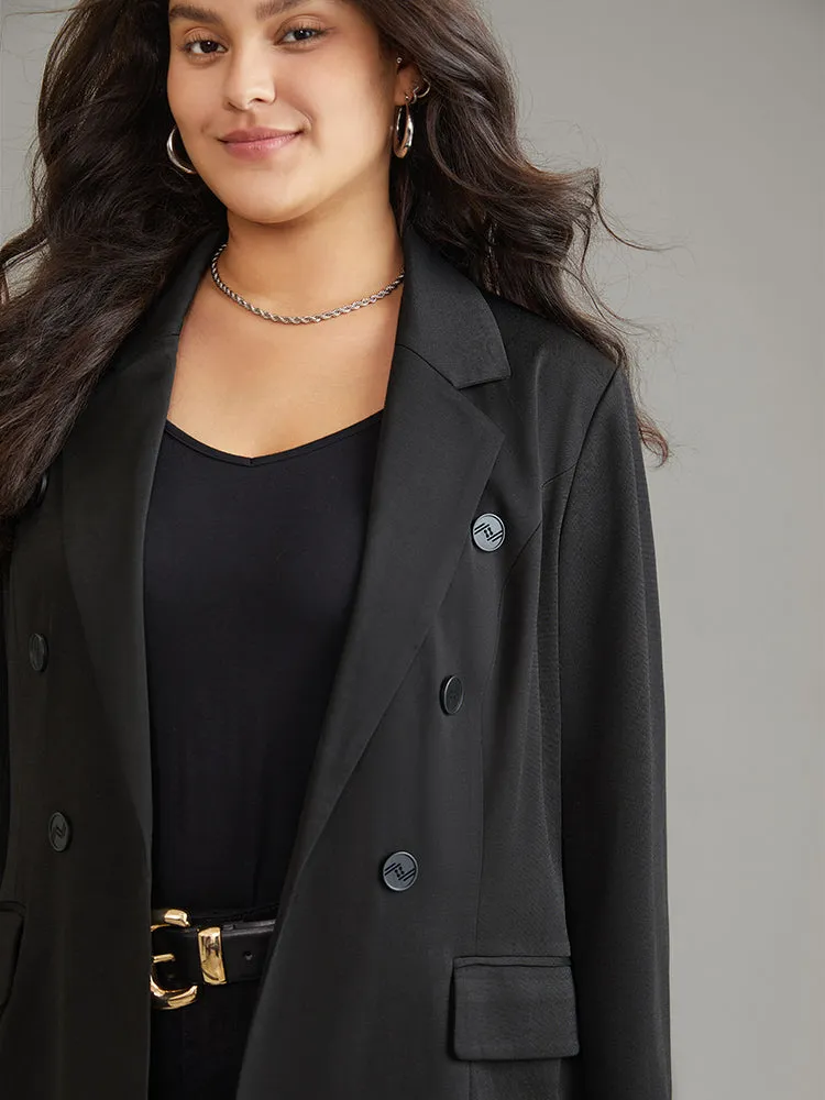 Plain Suit Collar Pocket Button Up Blazer sold by Bloomchic product image thumbnail 5