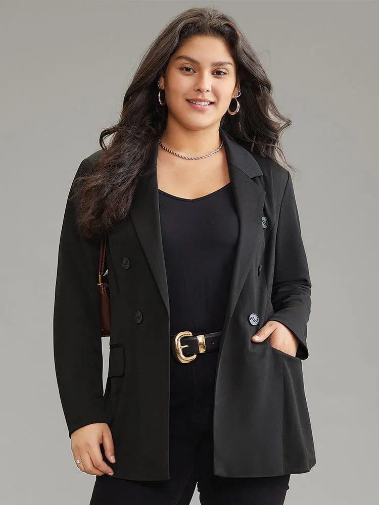 Plain Suit Collar Pocket Button Up Blazer sold by Bloomchic product image thumbnail 2