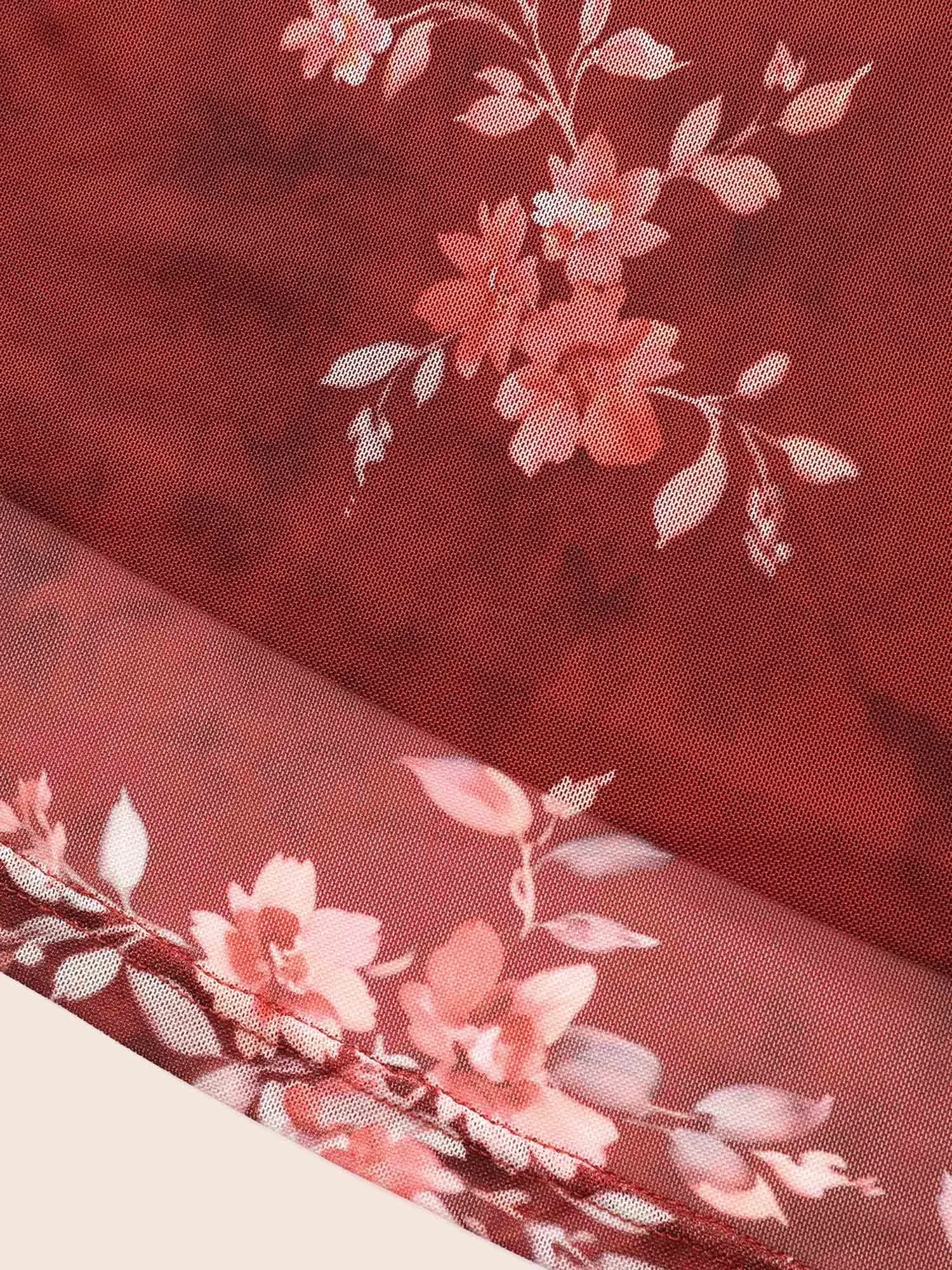 Floral See Through Gathered Dress sold by Bloomchic product image thumbnail 5