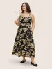 Floral Tie Knot Elastic Waist Dress sold by Bloomchic