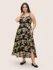 Floral Tie Knot Elastic Waist Dress sold by Bloomchic