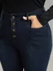 Flare Leg Button Fly Seam Detail Moderately Stretchy Jeans sold by Bloomchic