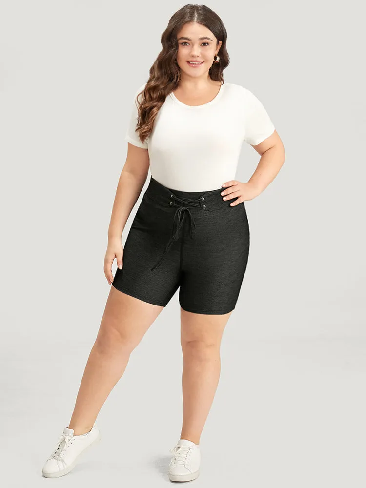 Solid High Rise Ties Very Stretchy Leggings sold by Bloomchic product image thumbnail 5