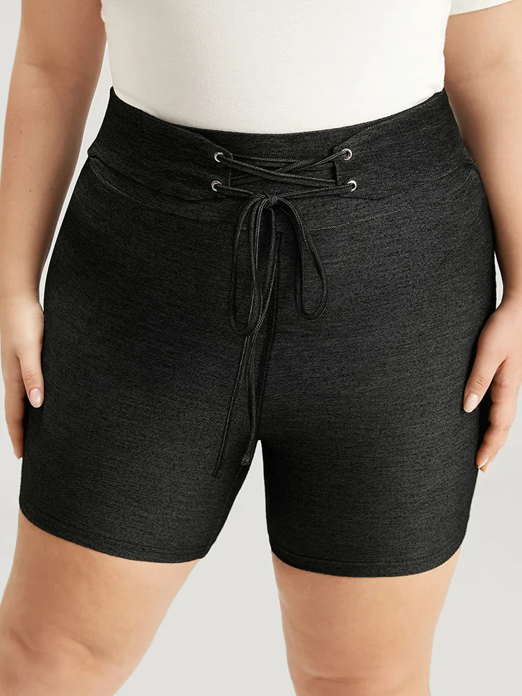 Solid High Rise Ties Very Stretchy Leggings sold by Bloomchic product image thumbnail 2