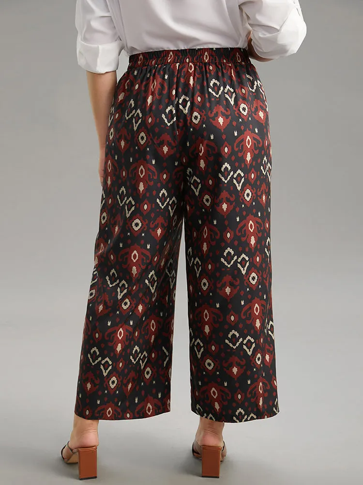 Moroccan Print Elastic Waist Wide Leg Pants sold by Bloomchic product image thumbnail 2