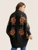 Floral Jacquard Batwing Sleeve Open Front Cardigan sold by Bloomchic
