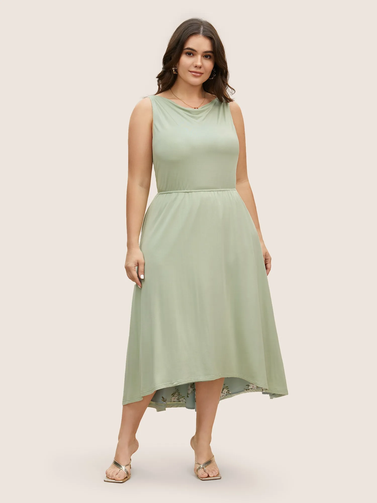 Everywhere Dress - Floral Patchwork Sleeveless Dress sold by Bloomchic product image thumbnail 3