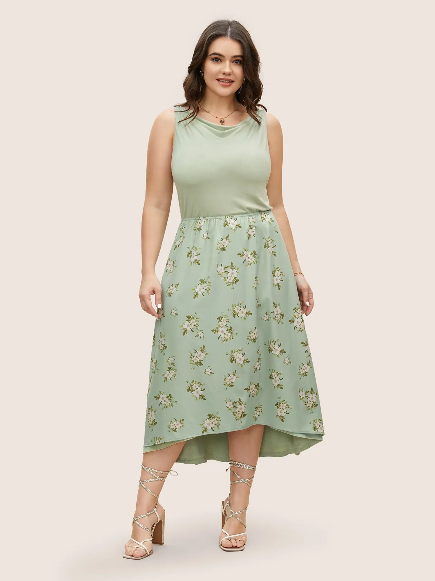 Everywhere Dress - Floral Patchwork Sleeveless Dress sold by Bloomchic product image thumbnail 2