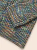 V Neck Texture Heather Cable Knit Pullover sold by Bloomchic