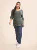 V Neck Texture Heather Cable Knit Pullover sold by Bloomchic